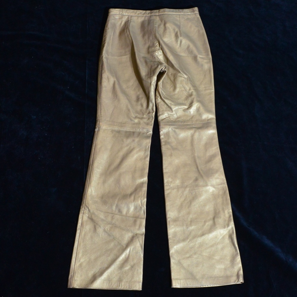 GOLD leather Michael Kors pants size4 boho western - Picture 6 of 7